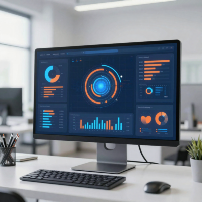 OpenClaw software interface on a computer screen in an office
