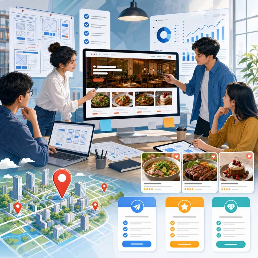 Quy trình thiết kế website nhà hàng chuẩn SEO