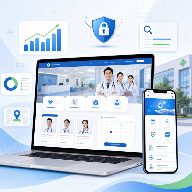 thiet ke website phong kham featured
