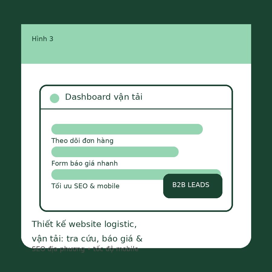 Tính năng website vận tải tạo lead B2B